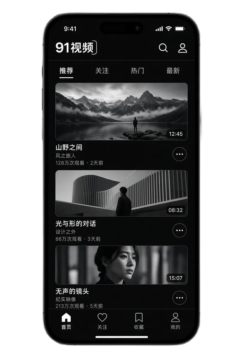 91视频APP界面
